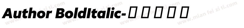 Author BoldItalic字体转换